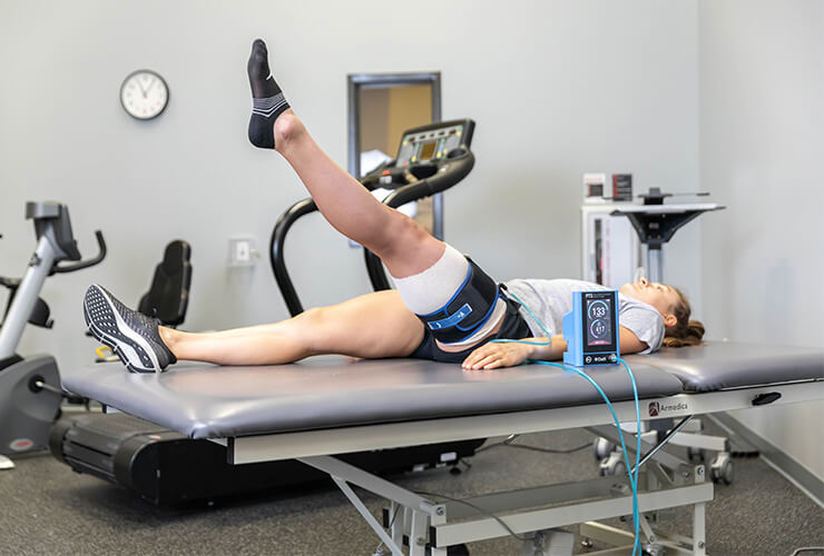 Athlete recovering with blood flow restriction
