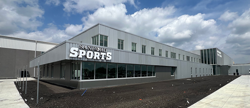 Exterior of Sanford Sports Fargo at the Fargo Parks Sports Center