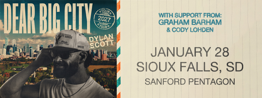 Dylan Scott: Dear Big City concert tour graphic