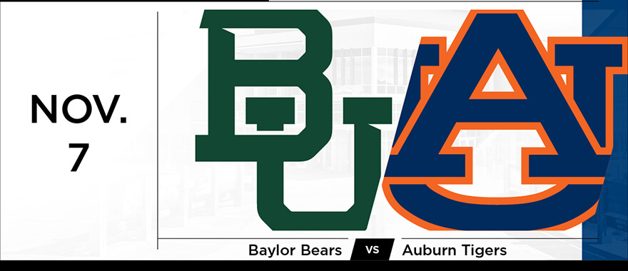 Auburn Tigers vs. Baylor Bears on Nov. 7 at the Sanford Pentagon in Sioux Falls, South Dakota