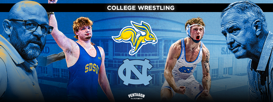SDSU vs NC wrestling graphic