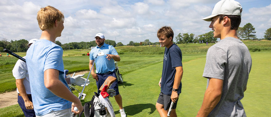 Group of golfers on the golf course