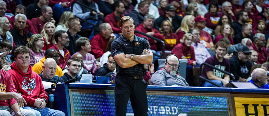 Iowa State Head coach during game