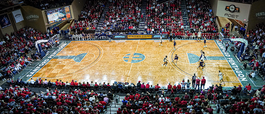 Men's basketball game at the Sanford Pentagon