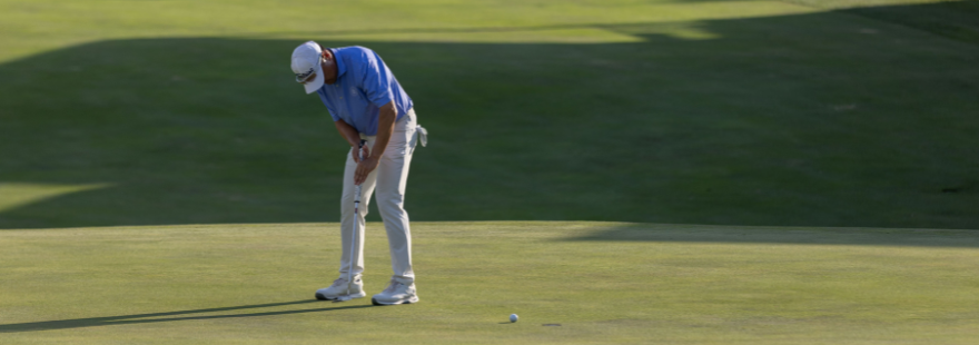 Michael Wright putting at Sanford International on day 2 Michael Wright putting at Sanford International on day 2