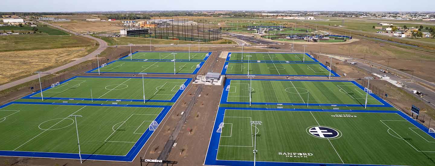 drone shot of Sanford Crossing