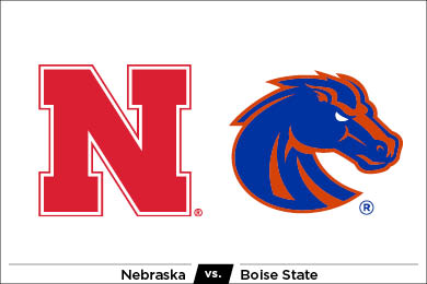 Nebraska vs Boise State MBB logo