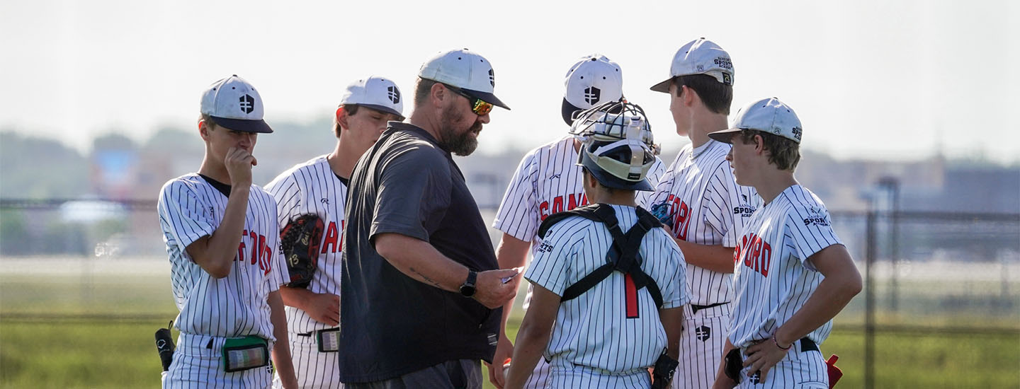 Baseball Team huddle