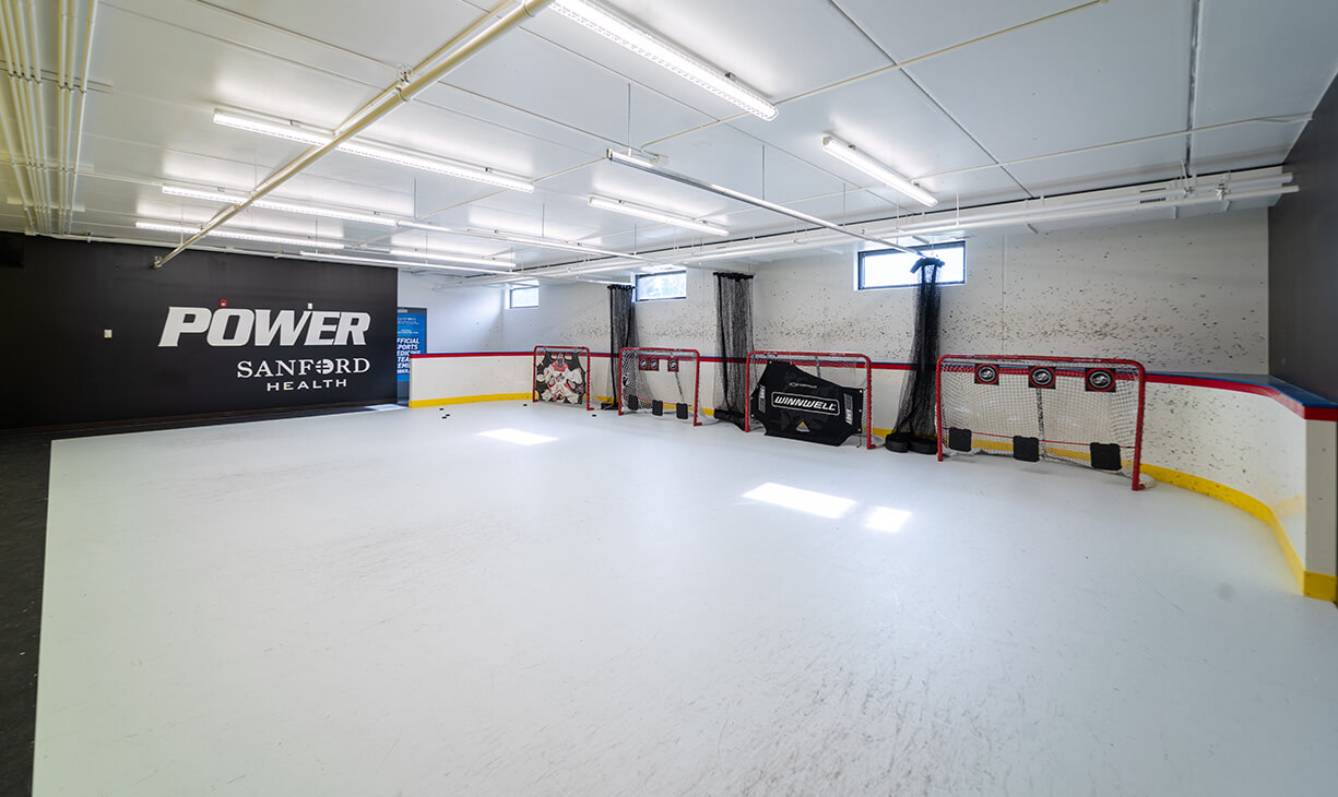 1,300 square-foot synthetic ice sheet inside the Bemidji Community Arena