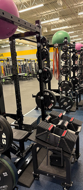 Athlete strength training with Sanford Sports Performance in Bismarck