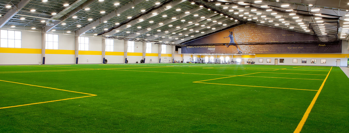 The field turf area of the Sanford Fieldhouse
