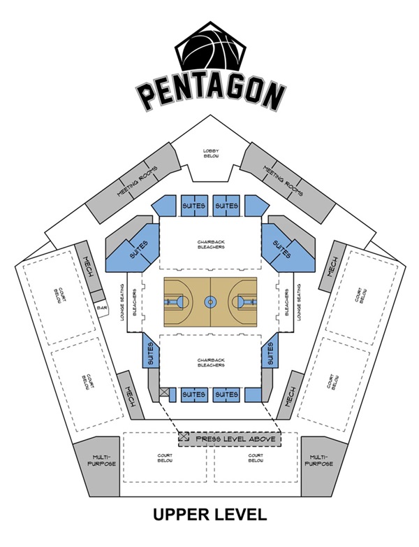 Pentagon Floor Plan - Upper Floor