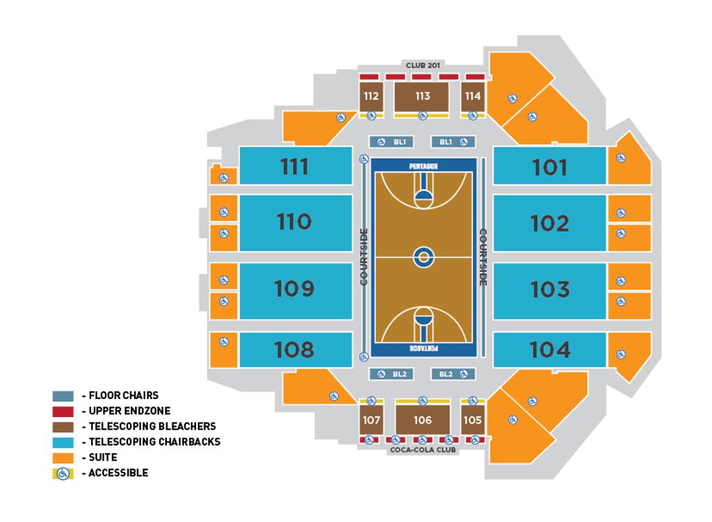 Pentagon Seating Map