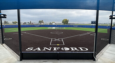 Image of the baseball field at the Sanford Diamonds