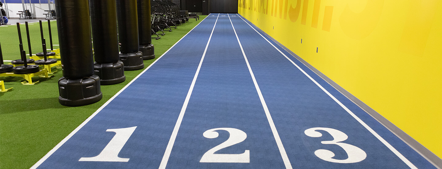 running lanes at indoor track