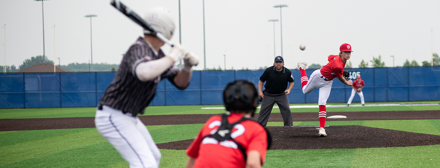 baseball players in the field during a game