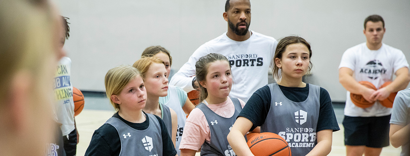 Girls basketball training with Academy staff