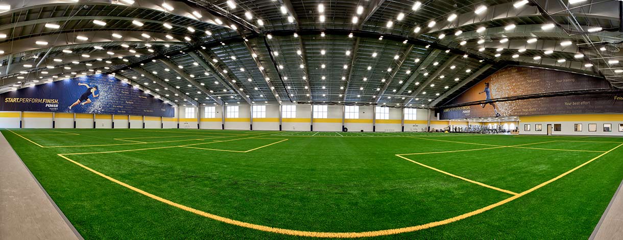 panoramic interior of Sanford Fieldhouse