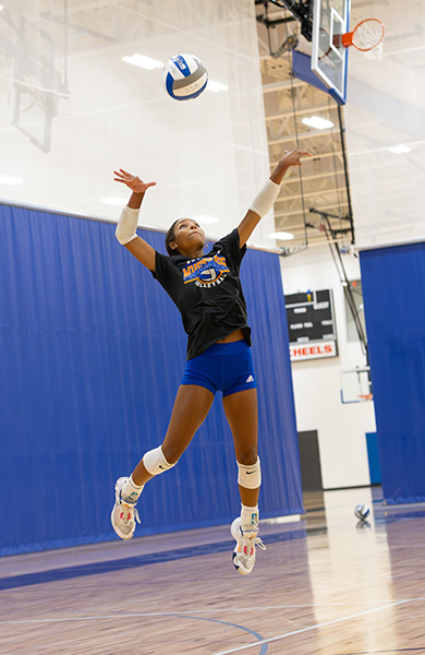 volleyball player serving